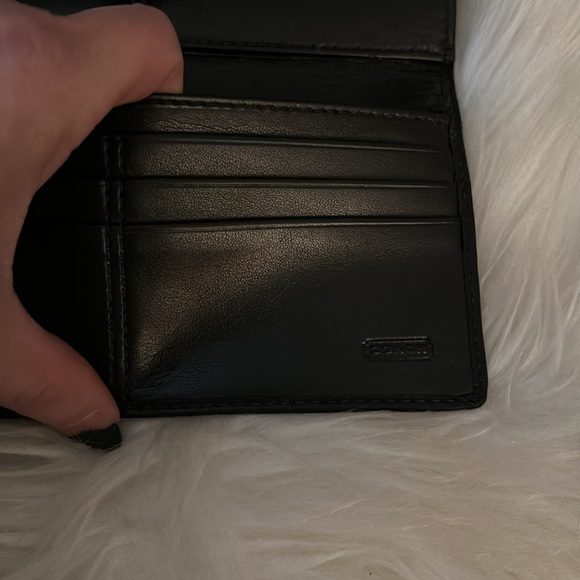Coach Alexandra Slim Envelope Wallet Black Leather w Signature CC Silver Clasp - Picture 9 of 10